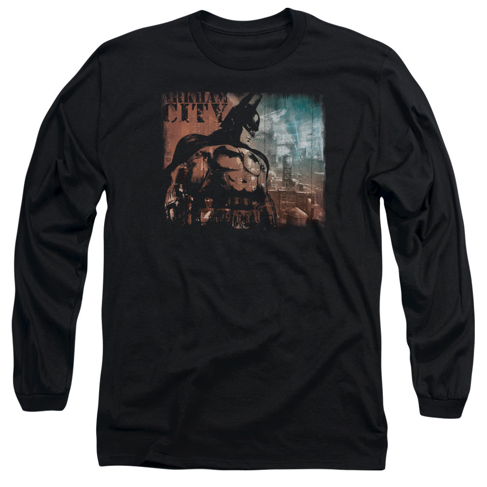 Batman Arkham City City Knockout Men's 18/1 Cotton Long-Sleeve T-Shirt