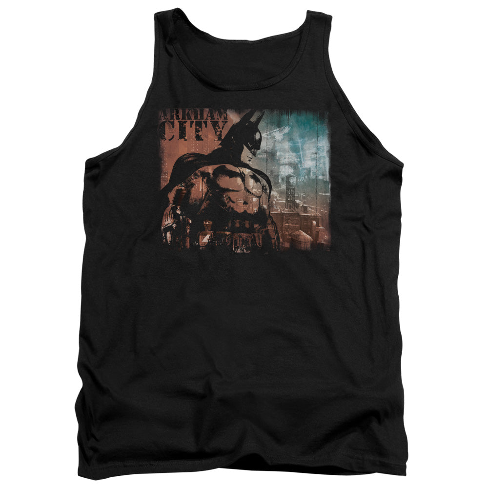 Batman Arkham City City Knockout Men's 18/1 Cotton Tank Top