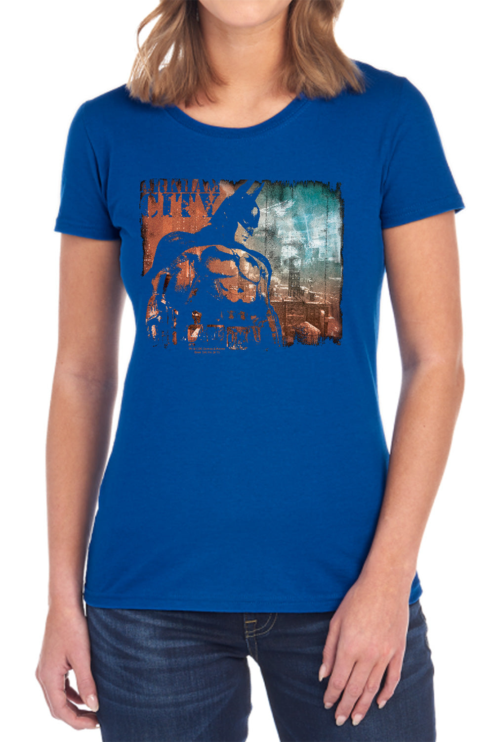 Batman Arkham City City Knockout Women's 18/1 Cotton Short-Sleeve T-Shirt