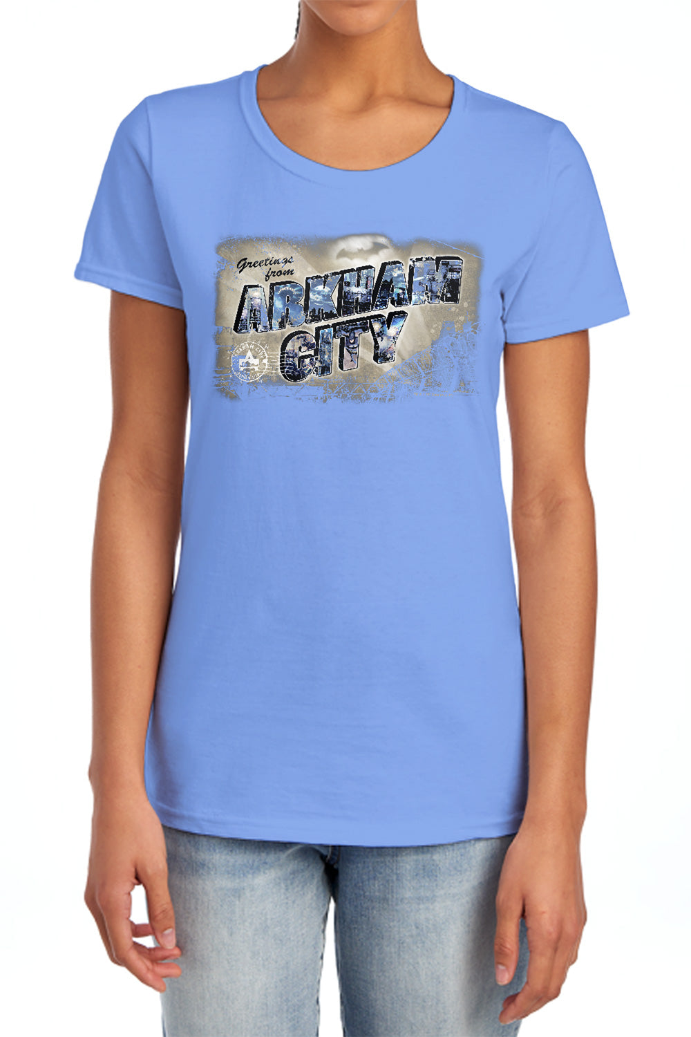 Batman Arkham City Greetings From Arkham Women's 18/1 Cotton Short-Sleeve T-Shirt
