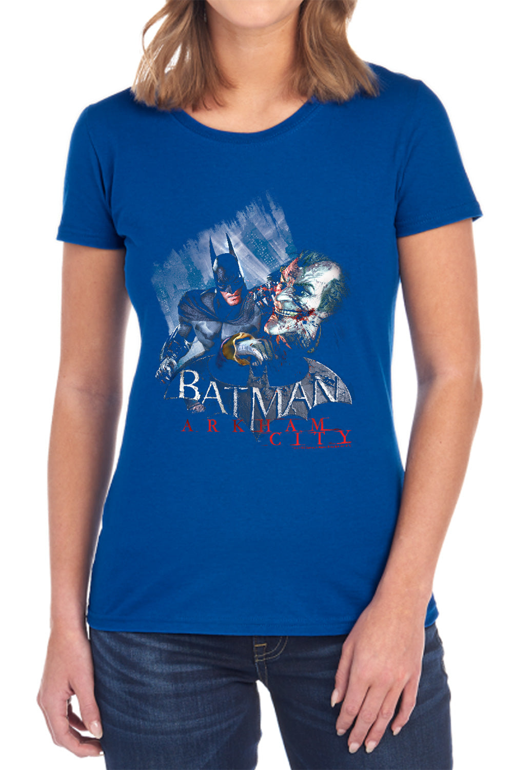 Batman Arkham City Jokes On You! Women's 18/1 Cotton Short-Sleeve T-Shirt