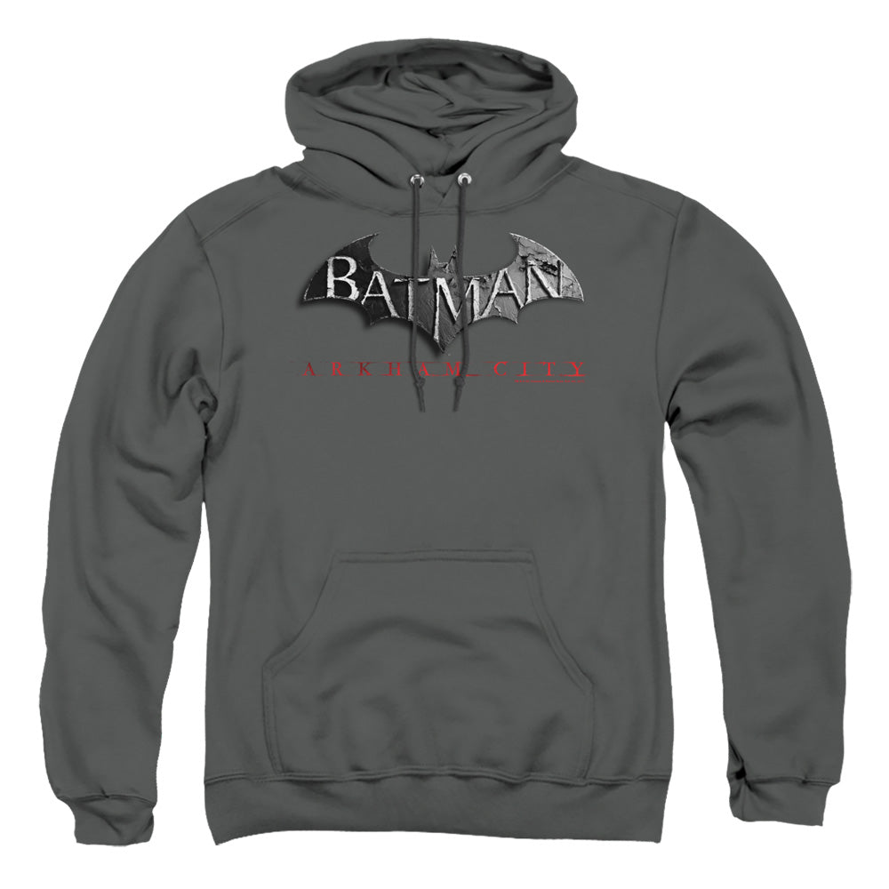 Batman Arkham City Logo Men's Pull-Over 75 25 Poly Hoodie