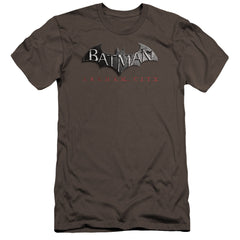 Batman Arkham City Logo Men's Ultra-Soft 30/1 Cotton Slim Short-Sleeve T-Shirt