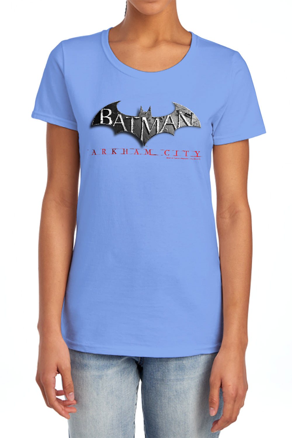 Batman Arkham City Logo Women's 18/1 Cotton Short-Sleeve T-Shirt