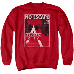 Batman Arkham City No Escape Men's Crewneck 50 50 Poly Long-Sleeve T-Shirt
