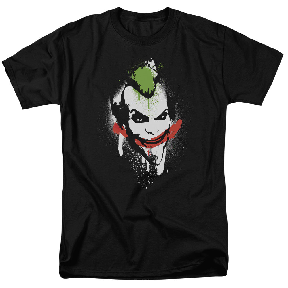 Batman Arkham City Spraypaint Smile Men's 18/1 Cotton Short-Sleeve T-Shirt