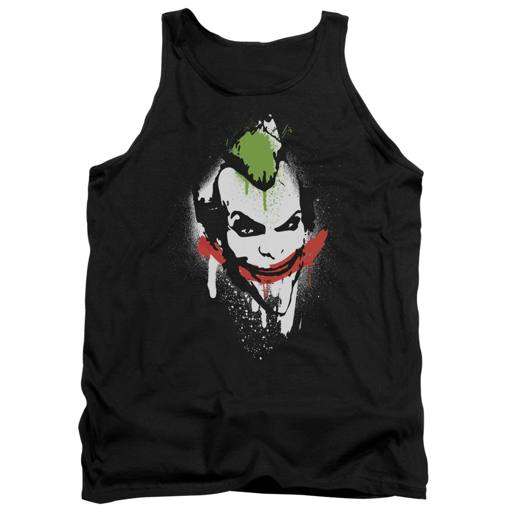 Batman Arkham City Spraypaint Smile Men's 18/1 Cotton Tank Top