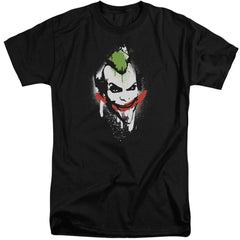 Batman Arkham City Spraypaint Smile Men's 18/1 Tall Cotton Short-Sleeve T-Shirt