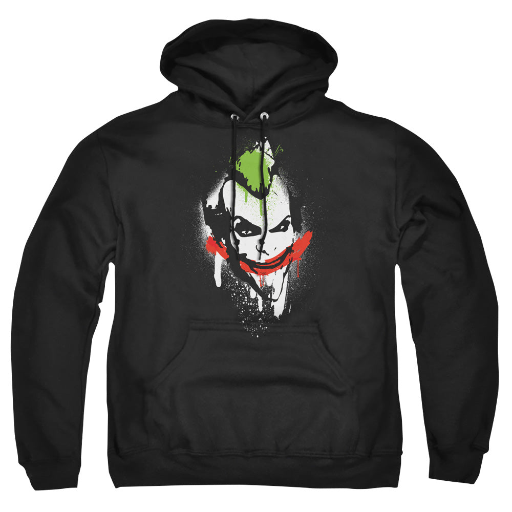 Batman Arkham City Spraypaint Smile Men's Pull-Over 75 25 Poly Hoodie