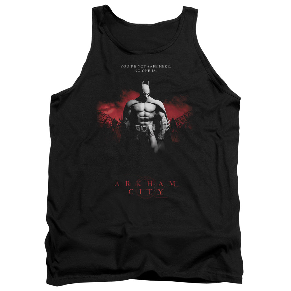 Batman Arkham City Standing Strong Men's 18/1 Cotton Tank Top