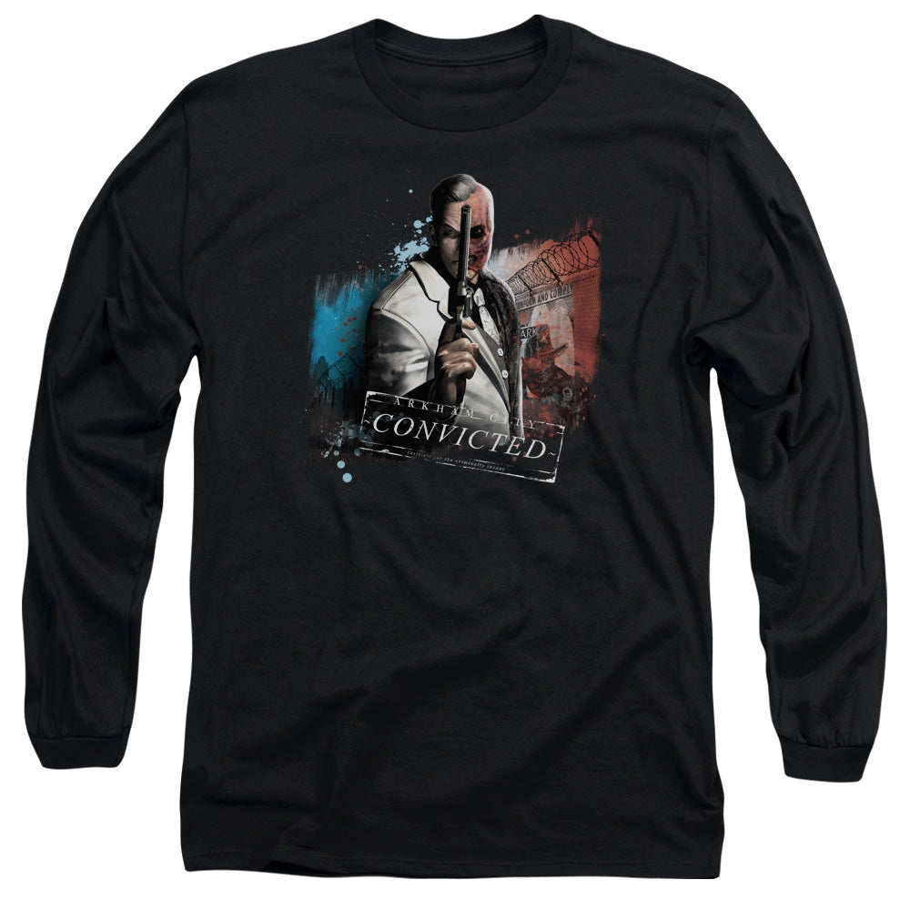 Batman Arkham City Two Face Men's 18/1 Cotton Long-Sleeve T-Shirt