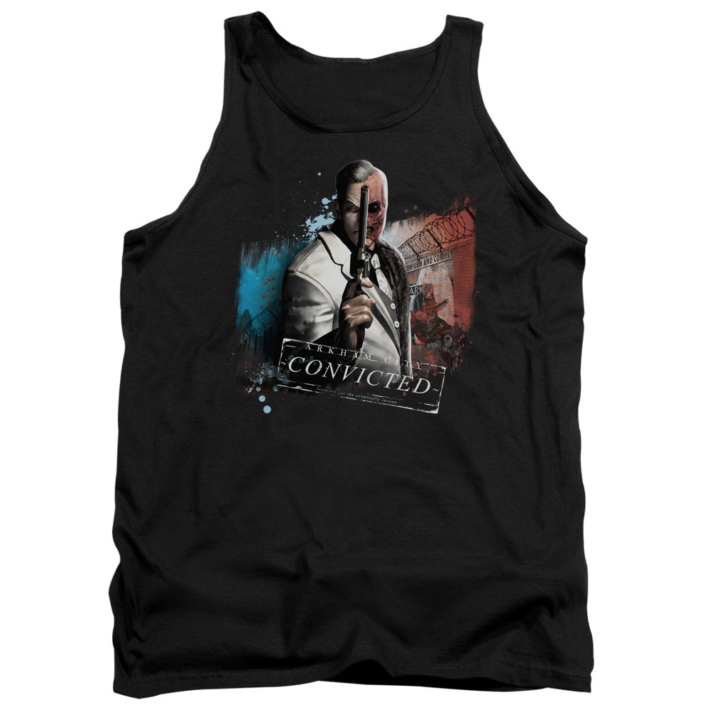 Batman Arkham City Two Face Men's 18/1 Cotton Tank Top