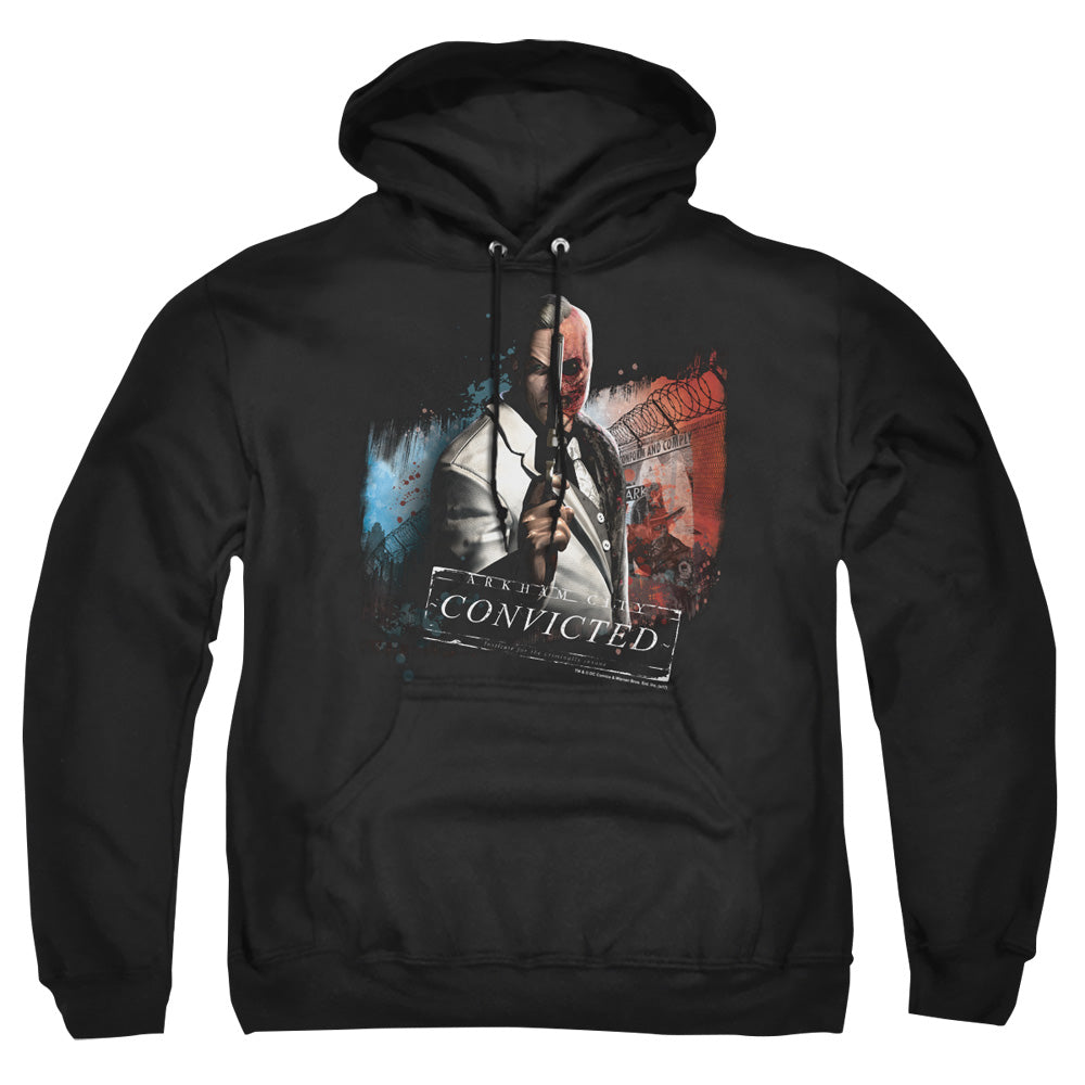 Batman Arkham City Two Face Men's Pull-Over 75 25 Poly Hoodie