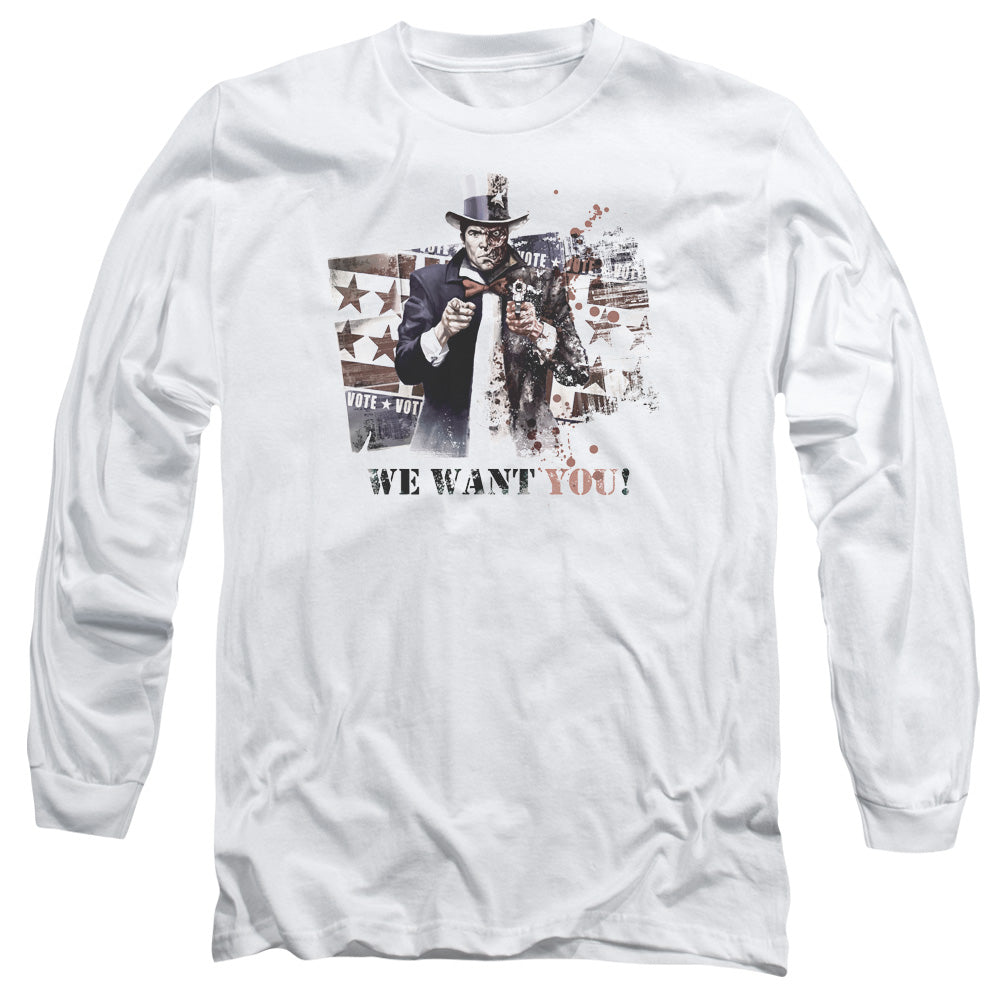 Batman Arkham City We Want You Men's 18/1 Cotton Long-Sleeve T-Shirt