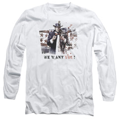 Batman Arkham City We Want You Men's 18/1 Cotton Long-Sleeve T-Shirt