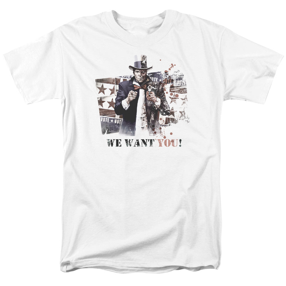 Batman Arkham City We Want You Men's 18/1 Cotton Short-Sleeve T-Shirt