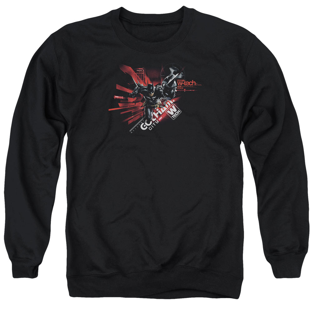 Batman Arkham Knight Ak Tech Men's Crewneck 50 50 Poly Long-Sleeve T-Shirt