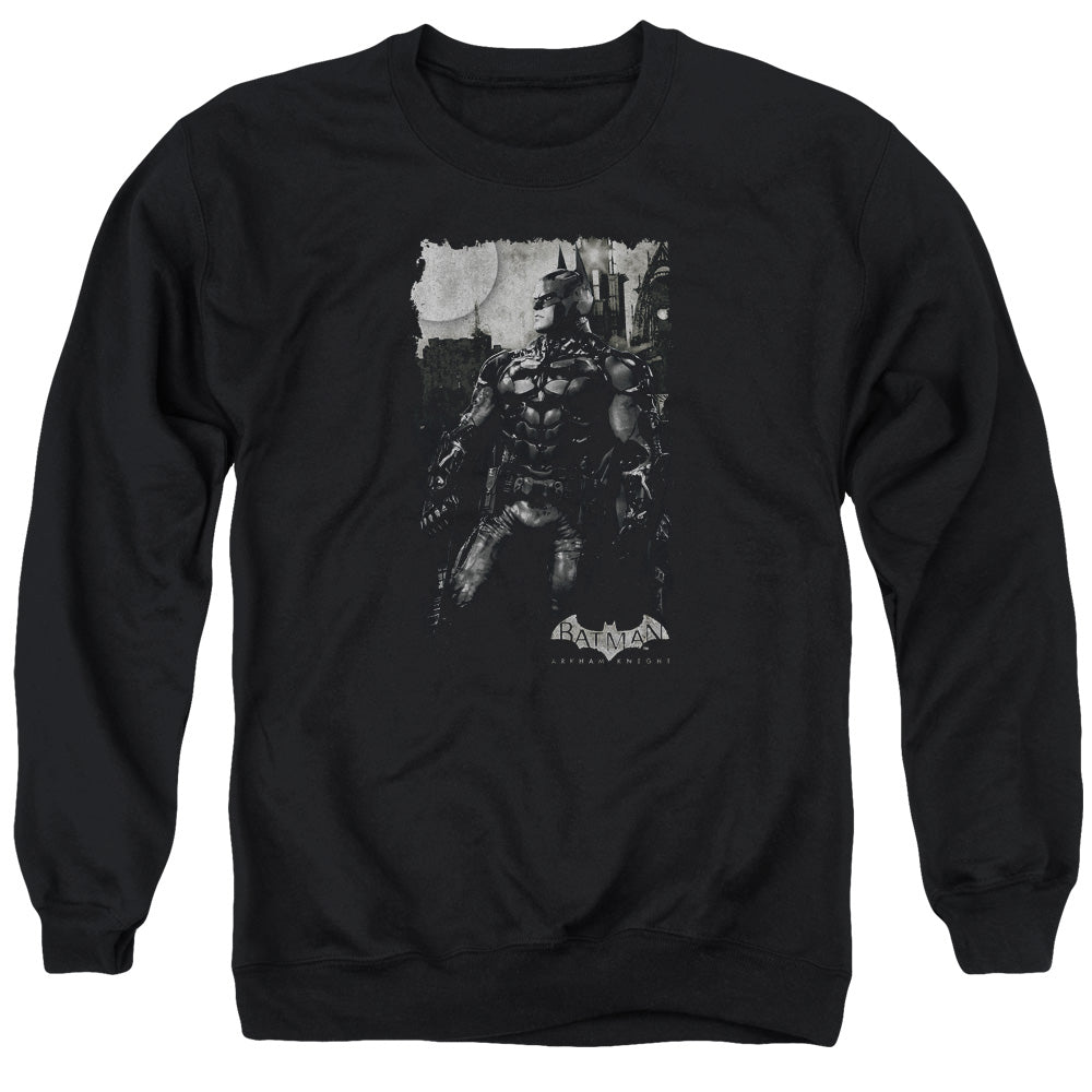 Batman Arkham Knight Bat Brood Men's Crewneck 50 50 Poly Long-Sleeve T-Shirt