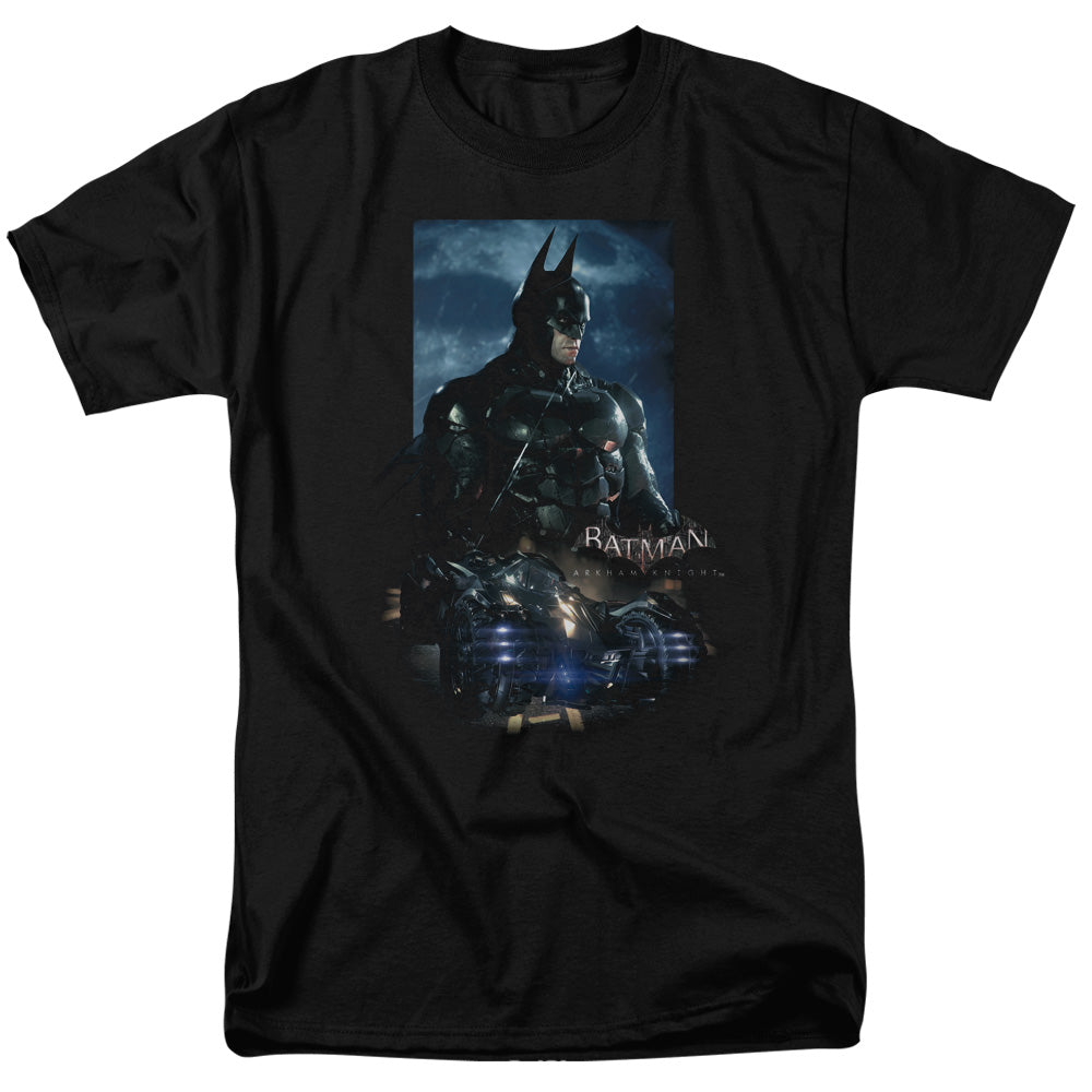 Batman Arkham Knight Batmobile Men's 18/1 Cotton Short-Sleeve T-Shirt