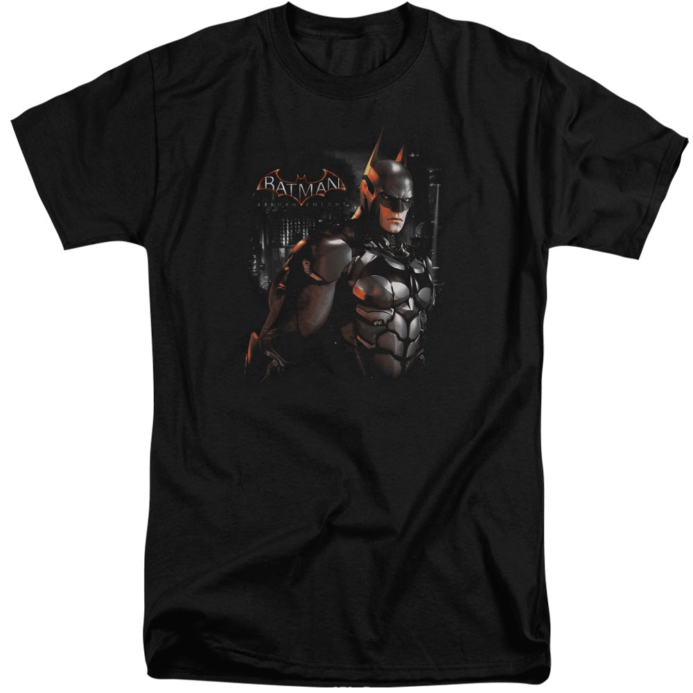 Batman Arkham Knight Dark Knight Men's 18/1 Tall Cotton Short-Sleeve T-Shirt