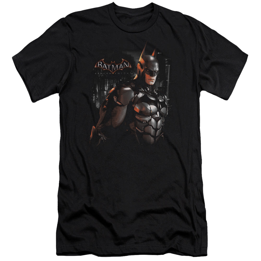 Batman Arkham Knight Dark Knight Men's Ultra-Soft 30/1 Cotton Slim Short-Sleeve T-Shirt