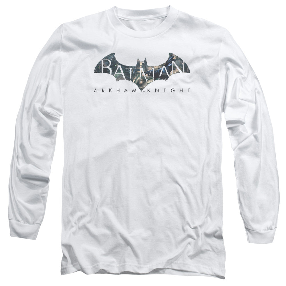 Batman Arkham Knight Descending Logo Men's 18/1 Cotton Long-Sleeve T-Shirt