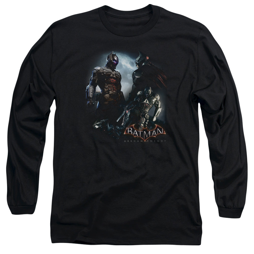 Batman Arkham Knight Face Off Men's 18/1 Cotton Long-Sleeve T-Shirt