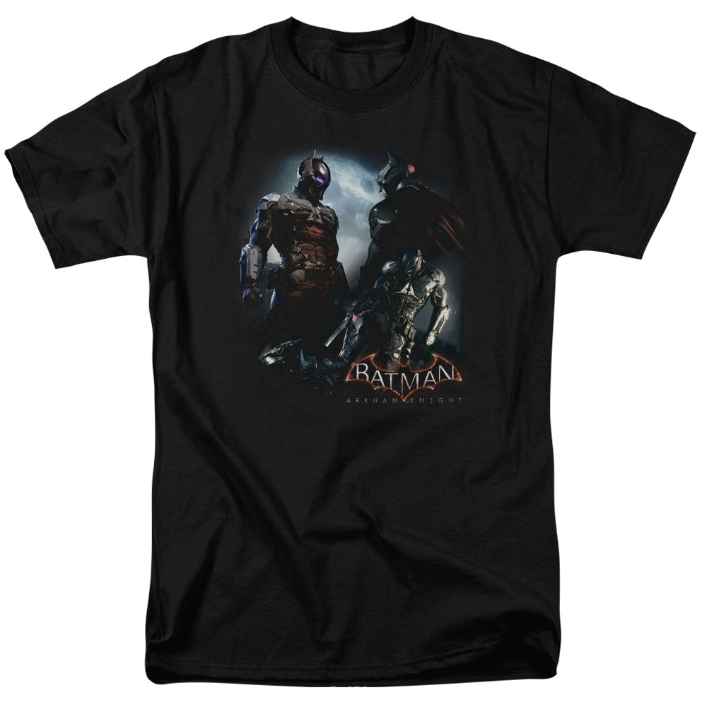 Batman Arkham Knight Face Off Men's 18/1 Cotton Short-Sleeve T-Shirt