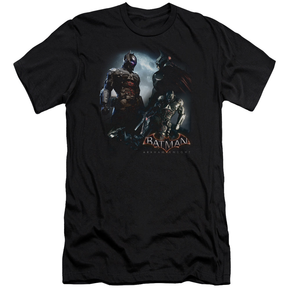 Batman Arkham Knight Face Off Men's Ultra-Soft 30/1 Cotton Slim Short-Sleeve T-Shirt