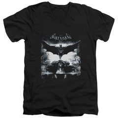 Batman Arkham Knight Forward Force Men's 30/1 Cotton Slim V-Neck T-Shirt