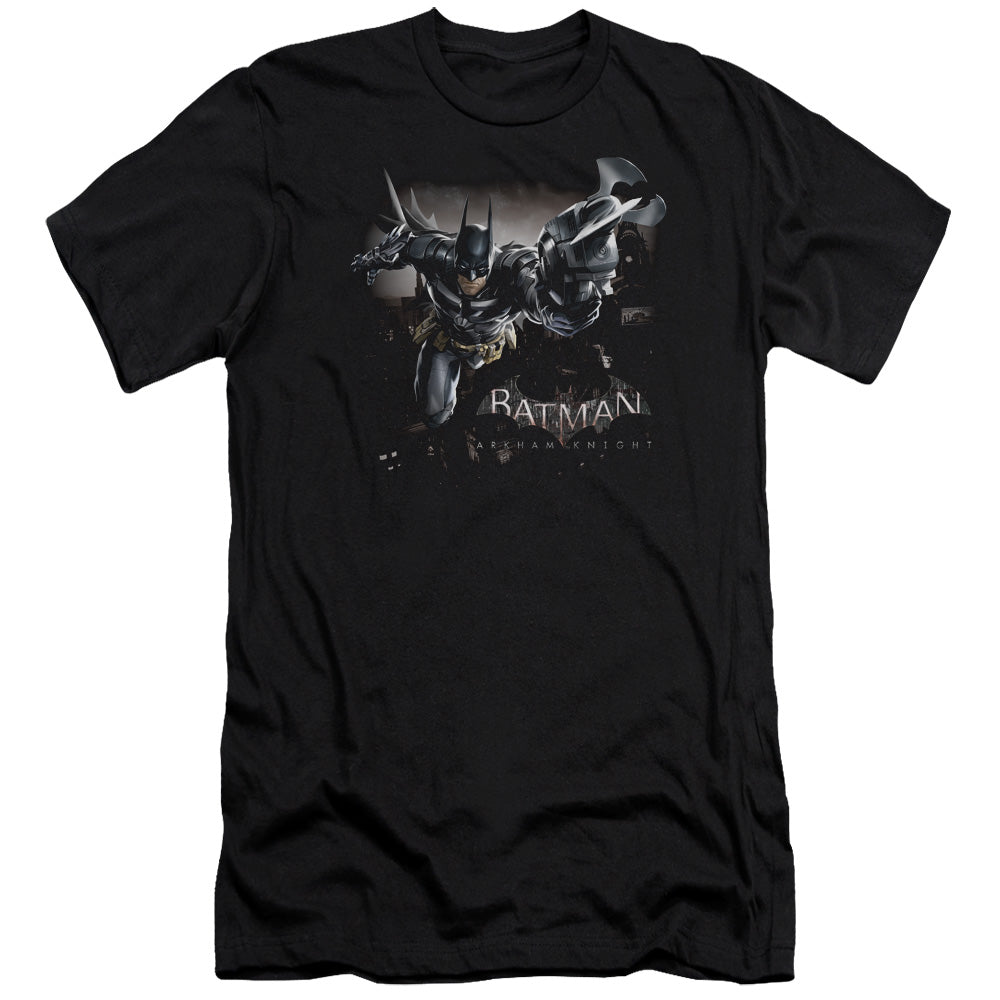 Batman Arkham Knight Grapple Men's Ultra-Soft 30/1 Cotton Slim Short-Sleeve T-Shirt
