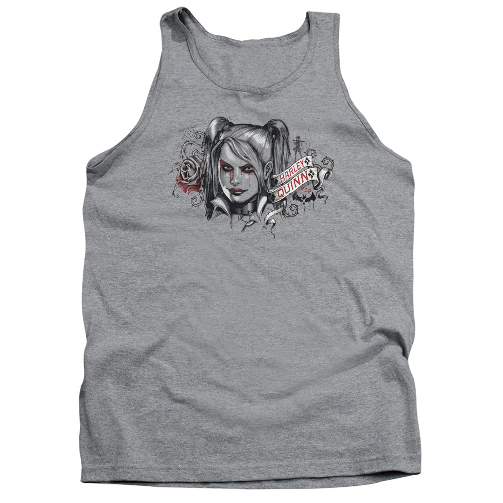 Batman Arkham Knight Hq Sketch Men's 18/1 Cotton Tank Top