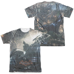 Batman Arkham Knight Into The Night (Front/Back Print) Men's Regular Fit Poly Cotton Short-Sleeve T-Shirt