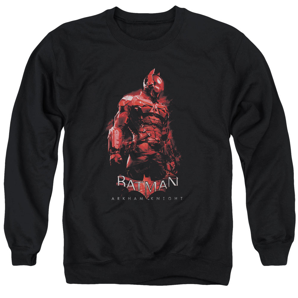 Batman Arkham Knight Knight Men's Crewneck 50 50 Poly Long-Sleeve T-Shirt