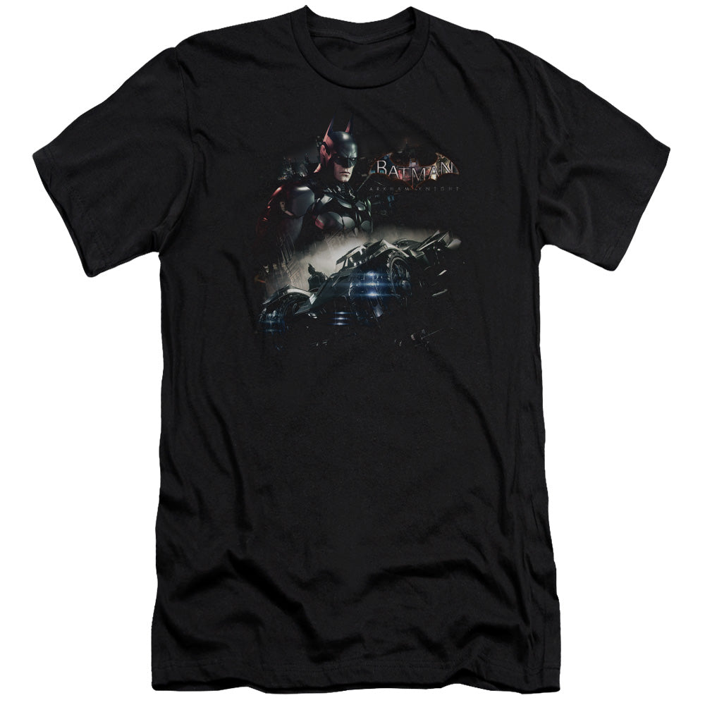 Batman Arkham Knight Knight Rider Men's Ultra-Soft 30/1 Cotton Slim Short-Sleeve T-Shirt