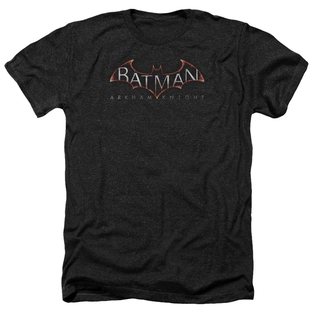 Batman Arkham Knight  Logo Men's 30/1 Heather 60 40 Poly Short-Sleeve T-Shirt