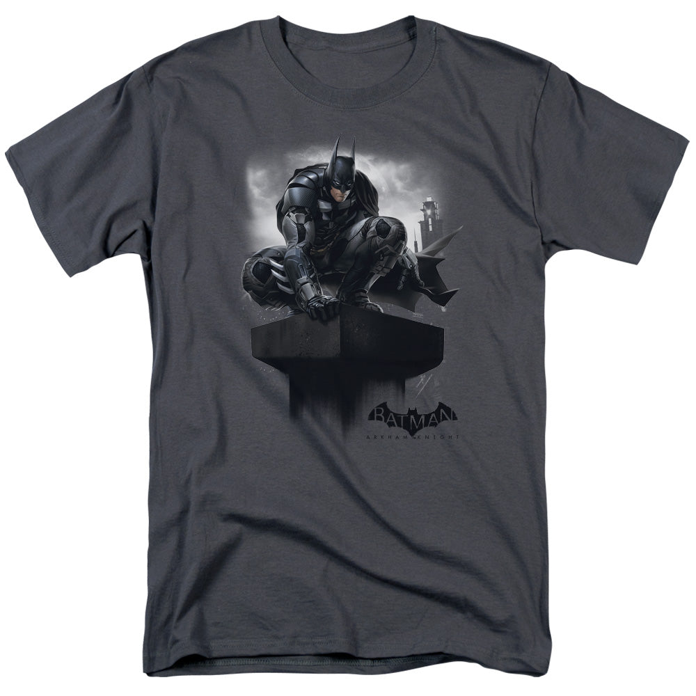 Batman Arkham Knight Perched Men's 18/1 Cotton Short-Sleeve T-Shirt