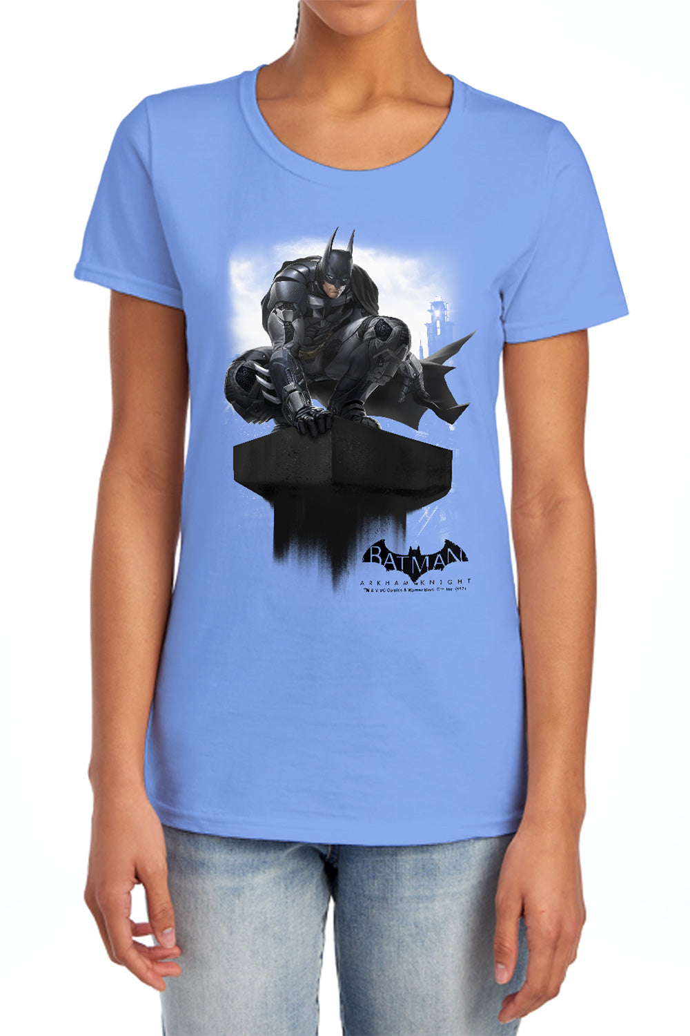 Batman Arkham Knight Perched Women's 18/1 Cotton Short-Sleeve T-Shirt