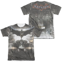 Batman Arkham Knight Poster (Front/Back Print) Men's Regular Fit Poly Cotton Short-Sleeve T-Shirt