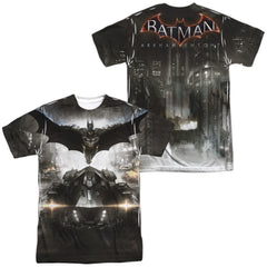 Batman Arkham Knight Poster (Front/Back Print) Men's Regular Fit Polyester Short-Sleeve T-Shirt