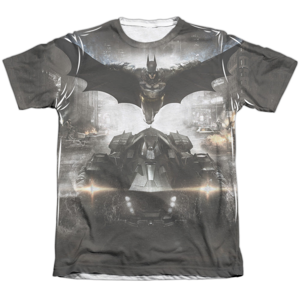 Batman Arkham Knight Poster Men's Regular Fit Poly Cotton Short-Sleeve T-Shirt