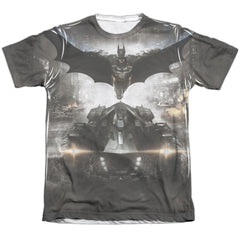 Batman Arkham Knight Poster Men's Regular Fit Poly Cotton Short-Sleeve T-Shirt