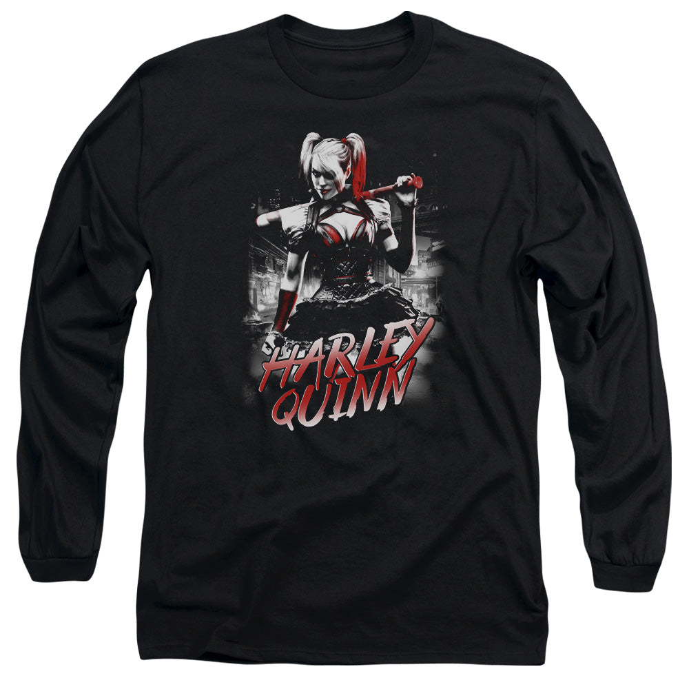 Batman Arkham Knight Quinn City Men's 18/1 Cotton Long-Sleeve T-Shirt