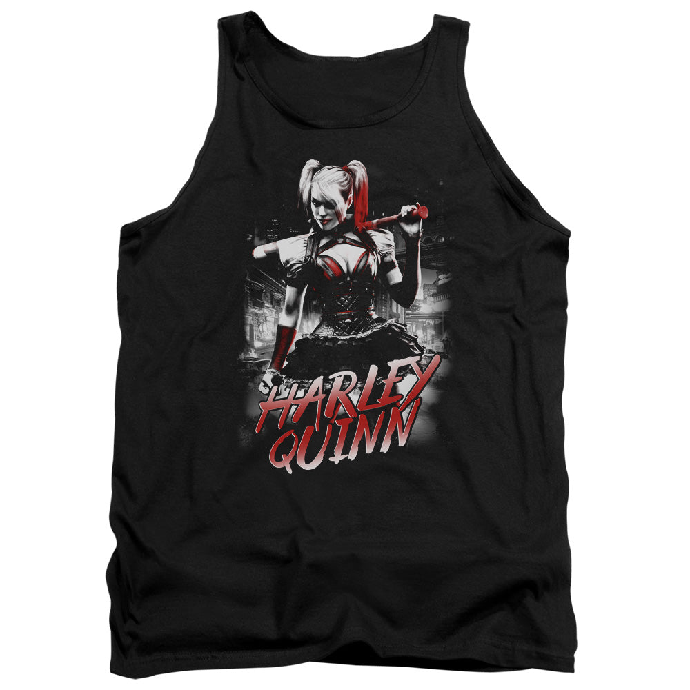 Batman Arkham Knight Quinn City Men's 18/1 Cotton Tank Top