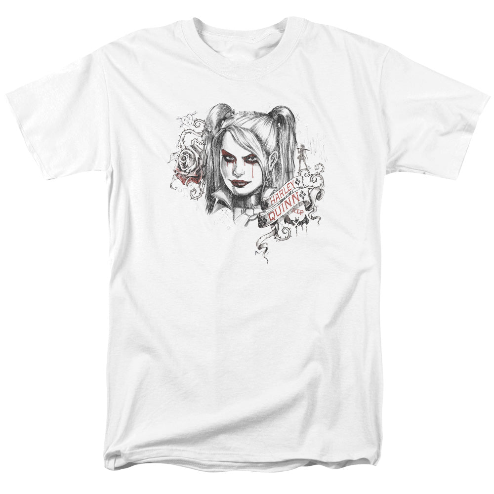 Batman Arkham Knight Sketchy Girl Men's 18/1 Cotton Short-Sleeve T-Shirt