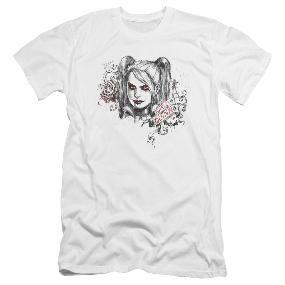 Batman Arkham Knight Sketchy Girl Men's Ultra-Soft 30/1 Cotton Slim Short-Sleeve T-Shirt