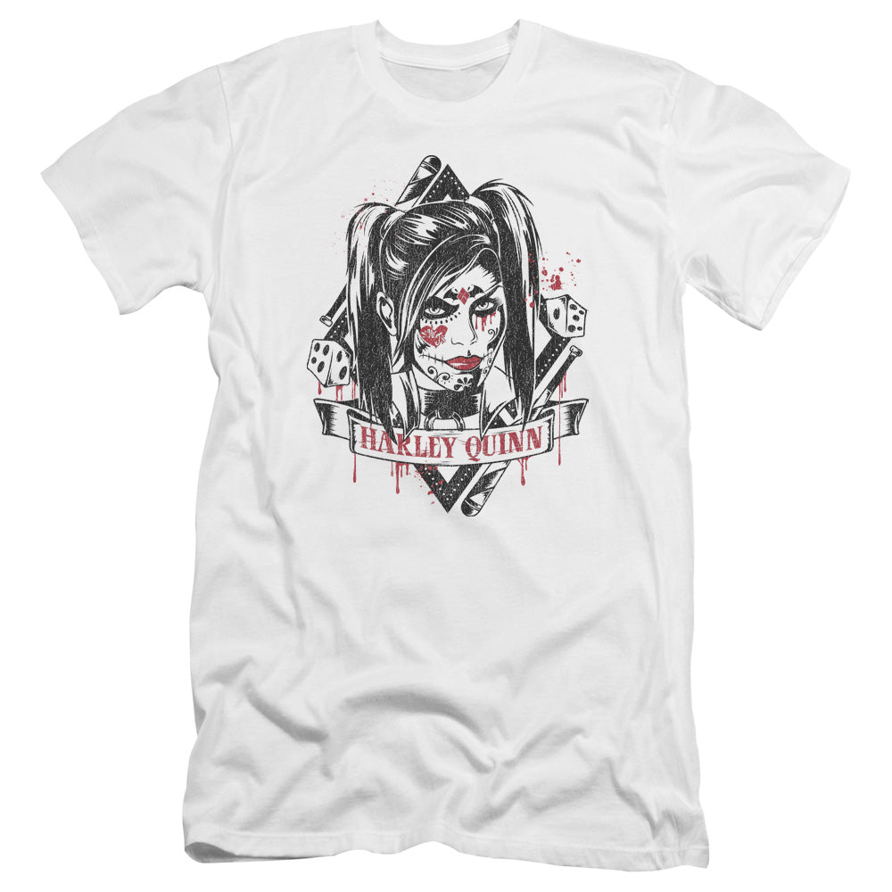 Batman Arkham Knight Sugar Quinn Men's Ultra-Soft 30/1 Cotton Slim Short-Sleeve T-Shirt