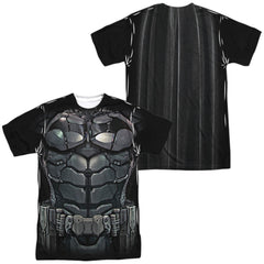 Batman Arkham Knight Uniform (Front/Back Print) Men's Regular Fit Polyester Short-Sleeve T-Shirt
