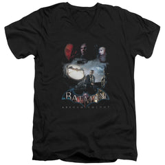 Batman Arkham Knight Villain Storm Men's 30/1 Cotton Slim V-Neck T-Shirt