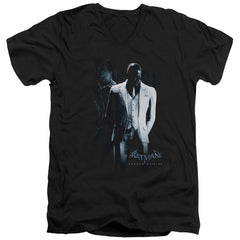 Batman Arkham Origins Black Mask Men's 30/1 Cotton Slim V-Neck T-Shirt